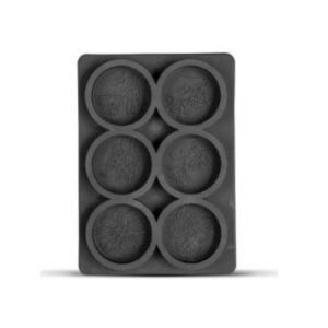 Soap mold - round with flower background 6 soaps