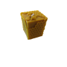 Candela di cera d'api cubo stampato