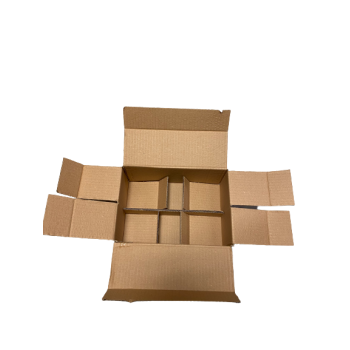 Scatola di cartone marrone per 6 vasi da 500 g miele