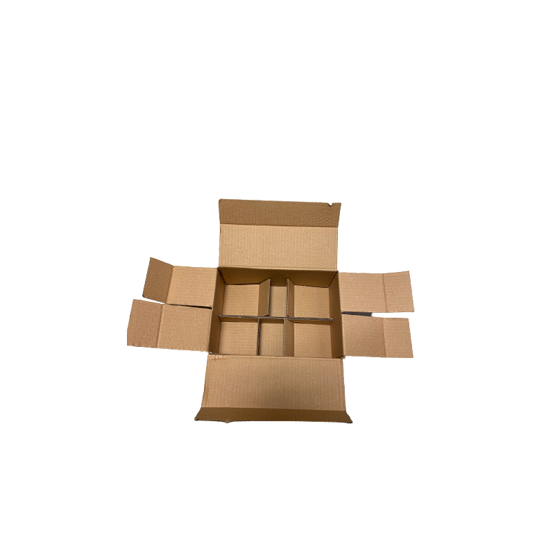 Braune pappschachtel für 6 gläser mit 500 g honig