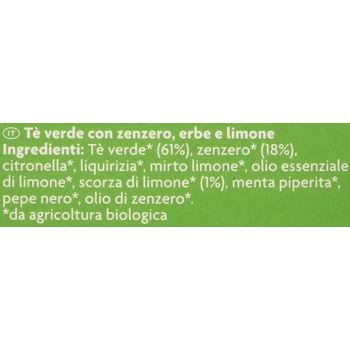 Té verde jengibre limón - yogi tea 17 filtros