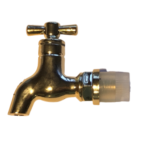 Gold plastic tap for 2 to 15 l barrels