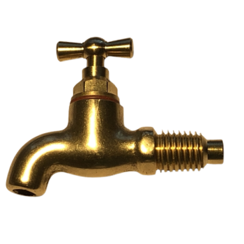 Brass tap for barrels from 2 to 20 l