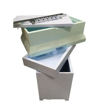 HIVE SET D.B. FROM 6 BLUE POLYSTYRENE HONEYCOMBS WITHOUT BOTTOM