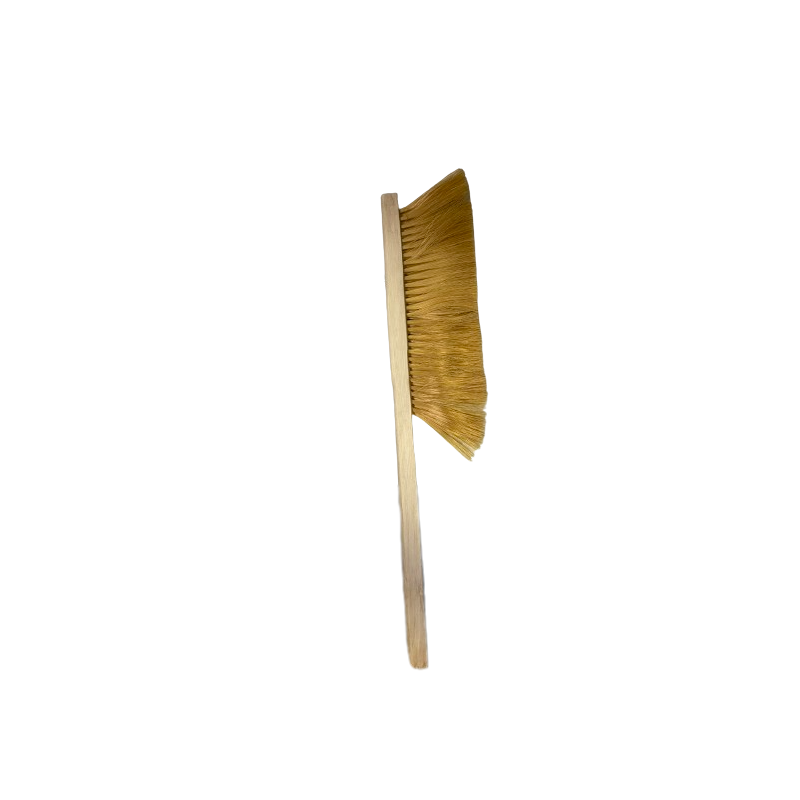 Brush with wooden handle and plastic bristle Brush with wooden handle and plastic bristle