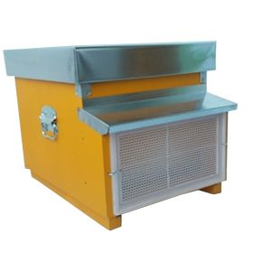 Dadant migratory paraffined beehive 10 honeycomb with fixed anti varroa bottom + hive frames