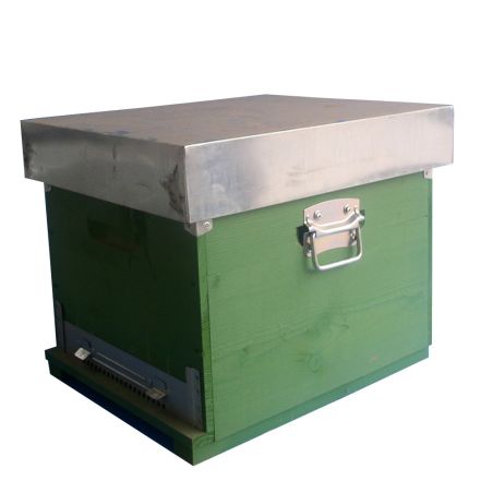 Dadant cubic paraffined beehive 10 honeycomb with fixed anti varroa bottom