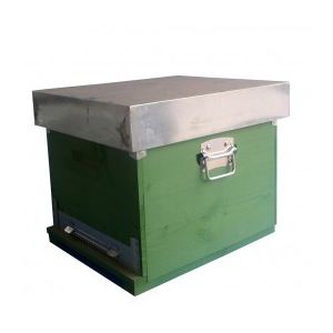 Copy of ruche box d.b.10 cadres avec fond anti-varroas fixe - seul corps - avec cadres filès
