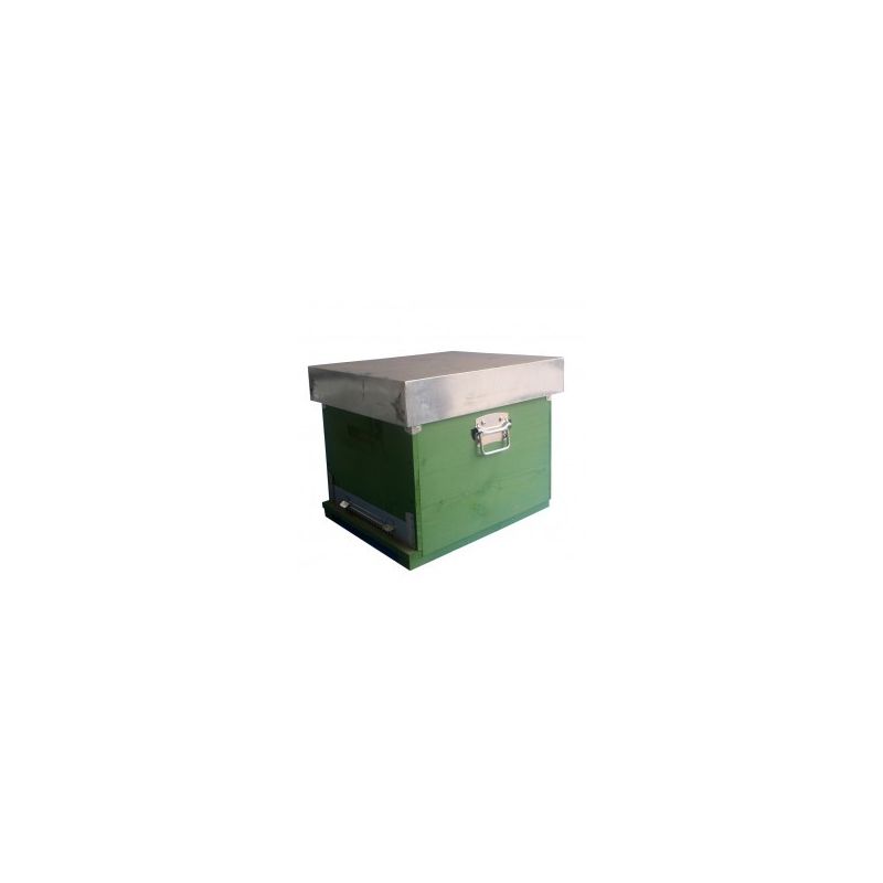 Copy of ruche box d.b.10 cadres avec fond anti-varroas fixe - seul corps - avec cadres filès