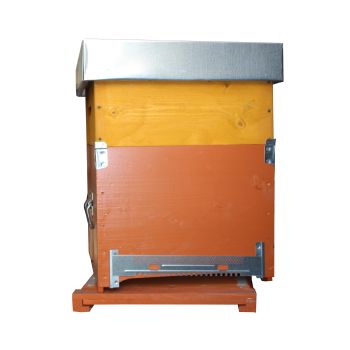 Arnia d.b. 10 favi cubo fondo mobile rete antivarroa con melario + 10 telaini nido e 9 telaini melario infilati