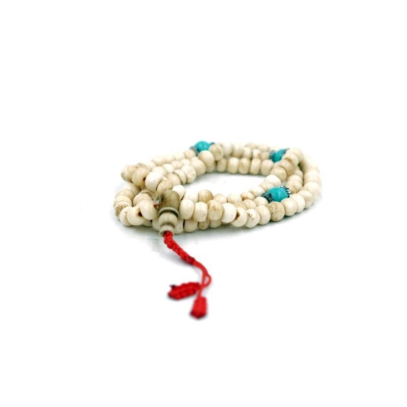 Tibetische Mala aus Knochen