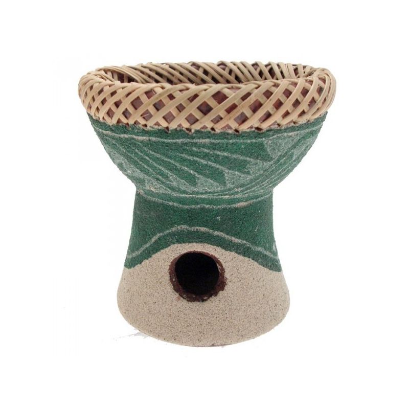Terracotta and colored sand burner d. cm 9 x h. cm 8 Terracotta and colored sand burner d. cm 9 x h. cm 8