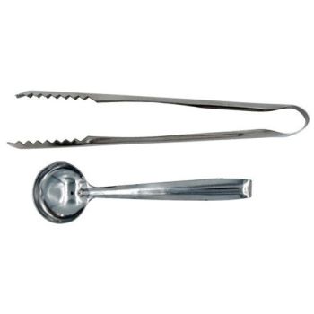 Set pinza e cucchiaino per carboncini e resine in metallo