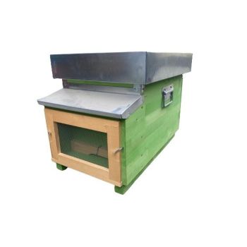 Dadant-Blatt-Beute 8 Waben Standard nur Brutraum mit festem Varroa-Gitterboden (ohne Rähmchen)