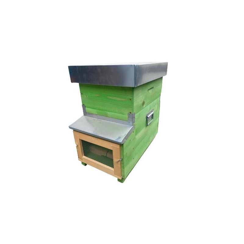 Dadant migratory beehive 8 honeycomb with fixed anti varroa bottom with super and frames