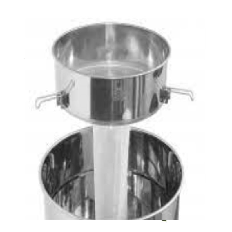 Filtro inox a tramoggia con sacco nylon per maturatori 50-100 kg Filtro inox a tramoggia con sacco nylon per maturatori 50-100 kg