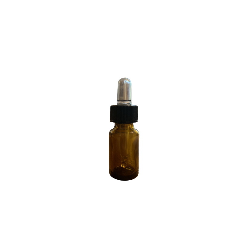 5 ml yellow round glass bottle with dropper