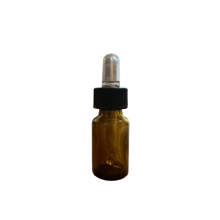 5 ml yellow round glass bottle with dropper