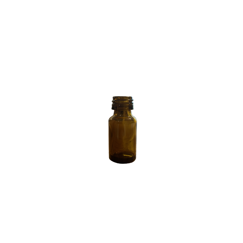 Flacone rotondo in vetro giallo 5 ml (solo vetro)