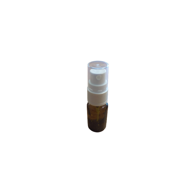 5 ml yellow round glass bottle with spray