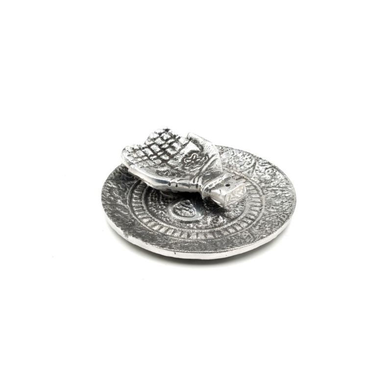 Saucer burner with hands made of recycled aluminum Saucer burner with hands made of recycled aluminum