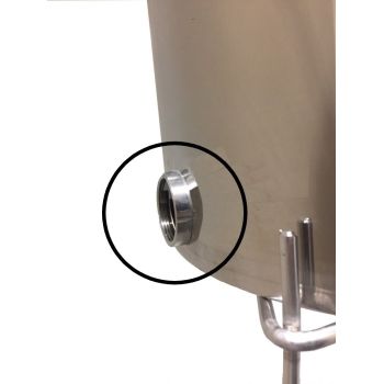 Edelstahl-ringmutter mit gewindedurchmesser 50 mm - 2" zum anschweißen