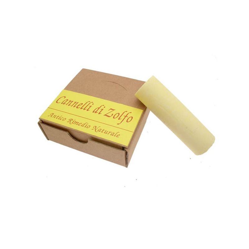 Box with 3 large sulfur torches d cm 2.5 x h cm 8.5 Box with 3 large sulfur torches d cm 2.5 x h cm 8.5