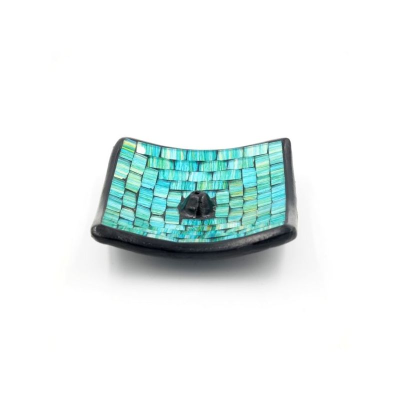 Square terracotta mosaic burner Square terracotta mosaic burner