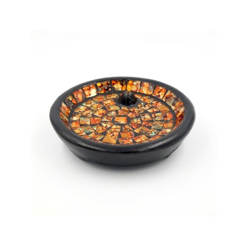 Terracotta mosaic bowl burner Terracotta mosaic bowl burner