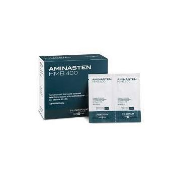 Principium aminasten hmb 400 - integratore di aminoacidi essenziali, hmb e vitamine del gruppo b, 16 bustine