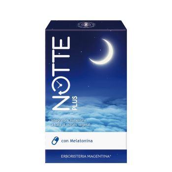 Capsule notte plus con melatonina - integratore per il rilassamento e il buon sonno - 60 capsule