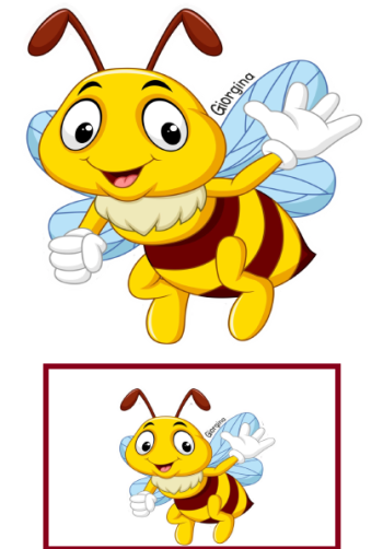 Etiqueta autoadhesiva serigrafiada ' abeja giorgina