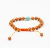 Pulsera de rudra e insertos de turquesa (23 semillas) - mantrabeads