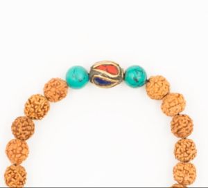 Rudra and turquoise bracelet- mantrabeads