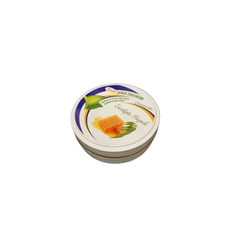 Caramelle eucalipto e propoli senza zucchero - 60 g Caramelle eucalipto e propoli senza zucchero - 60 g