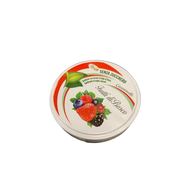 Caramelle frutti di bosco senza zucchero - 60 g Caramelle frutti di bosco senza zucchero - 60 g