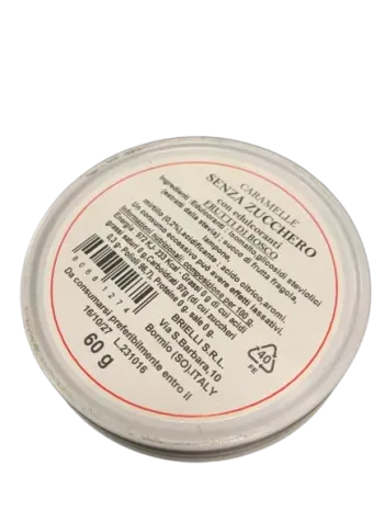 Caramelle frutti di bosco senza zucchero - 60 g