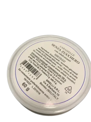 Caramelle mirtillo senza zucchero - 60 g