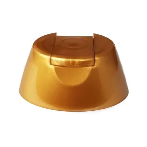 Gold color interlocking cap for squeezer bottles gold