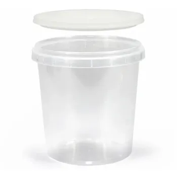Pot en plastique transparent de 750 ml pour 1000 g de miel