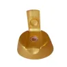 Cap flip top with anti drip valve gold color